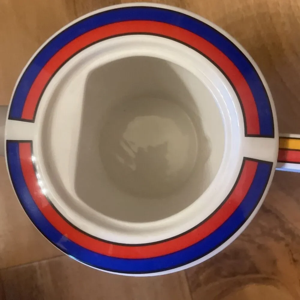 Vintage Sadler Art Deco Colorful Tea Pot Inspired By Clarice Cliff England